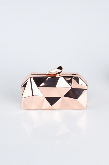 Abendtasche Metall Rosa SH921