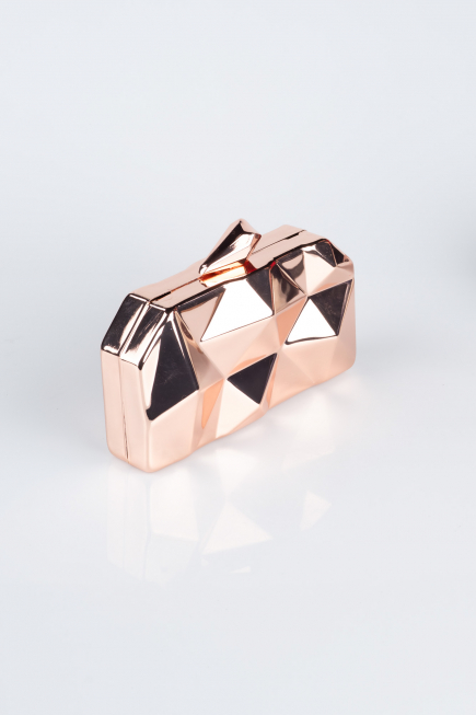 Abendtasche Metall Rosa SH921