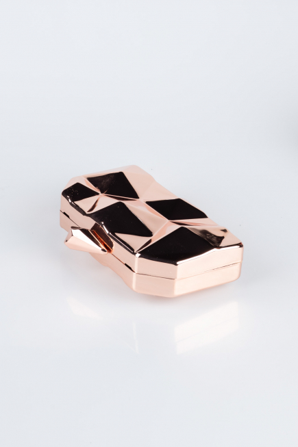 Abendtasche Metall Rosa SH921