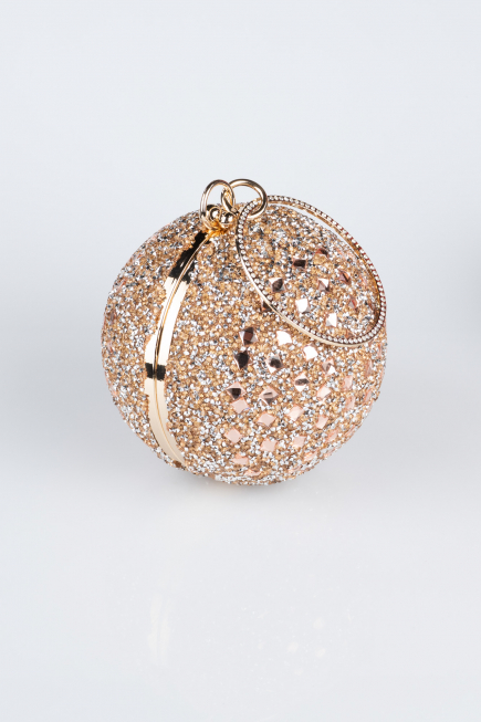 Abendtaschen Schuppig Gold-Altrosa SH803
