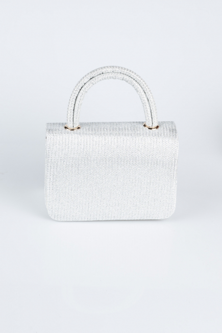 Abendtasche Glitzernd Silber KC264