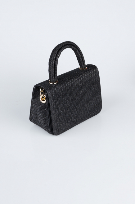 Abendtasche Glitzernd Schwarz KC264
