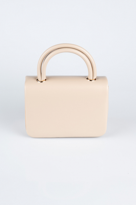 Abendtasche Leder Hautfarben KC264