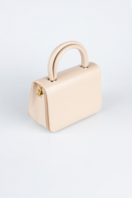 Abendtasche Leder Hautfarben KC264