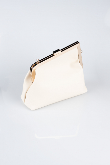 Abendtaschen Leder Beige KC475