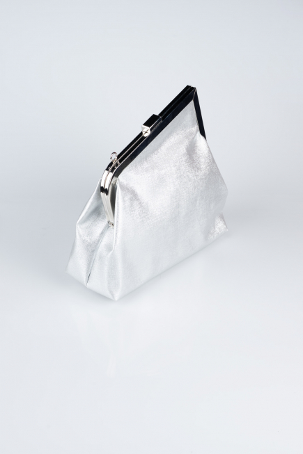 Abendtaschen Gemustertes Leder Silber KC475