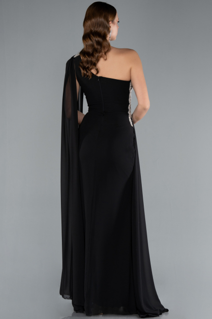 Abendkleid Lang Chiffon Schwarz ABU4406