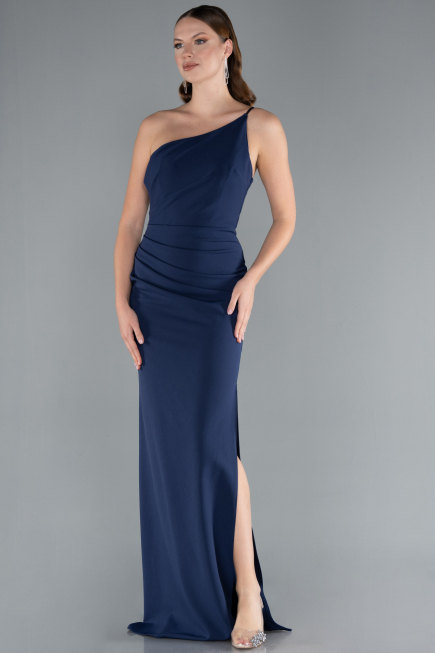 Standesamtkleid Lang Marineblau ABU4891