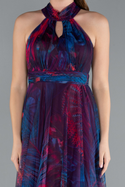 Petrolgrün Abschlusskleid Lang ABU674