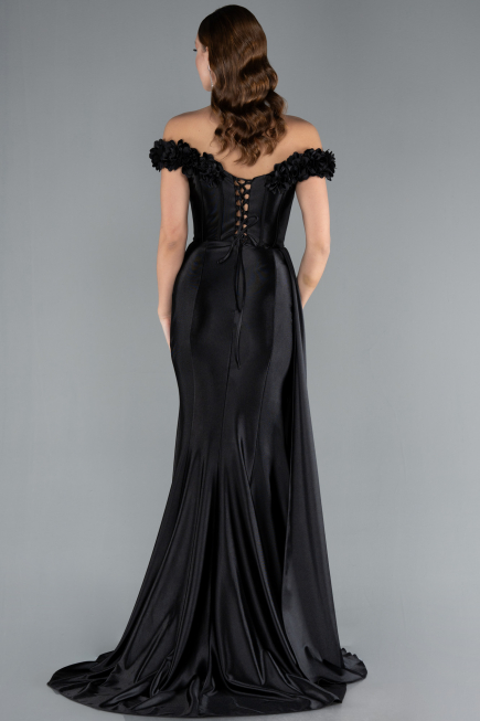 Abendkleid Lang Schwarz ABU4903