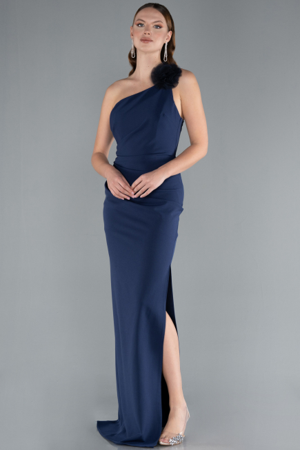 Standesamtkleid Lang Marineblau ABU4891