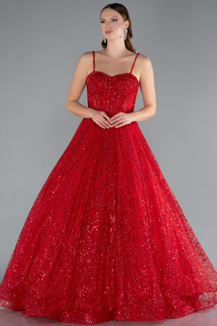 Abendkleid Lang Rot ABU3839