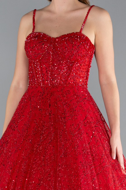 Abendkleid Lang Rot ABU3839