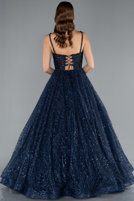 Abendkleid Lang Marineblau ABU3839
