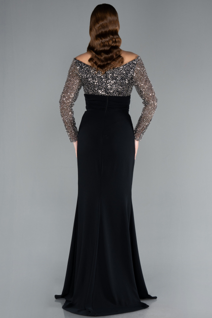 Abendkleid Lang Schwarz ABU4896