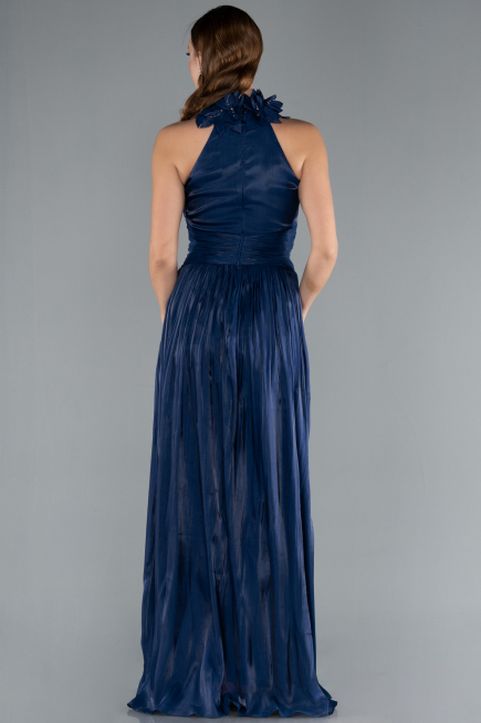 Abendkleid Lang Chiffon Marineblau ABU4811