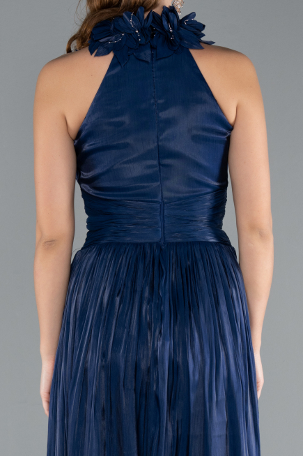 Abendkleid Lang Chiffon Marineblau ABU4811