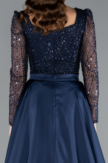 Abendkleid Lang Marineblau ABU4603
