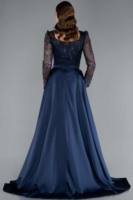 Abendkleid Lang Marineblau ABU4603