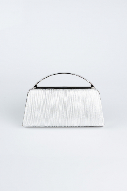 Abendtasche Laserschnitt Silber V349