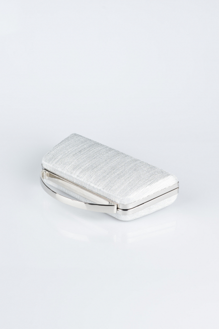 Abendtasche Laserschnitt Silber V349