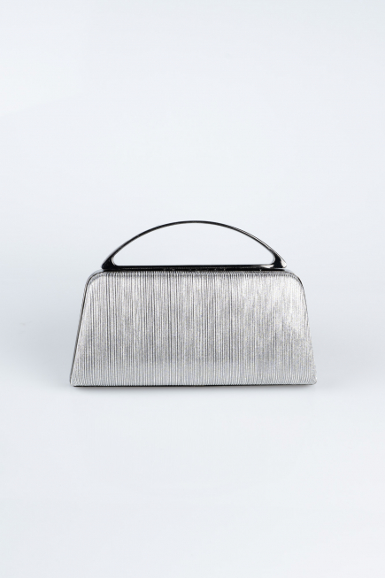 Abendtasche Laserschnitt Platin V349