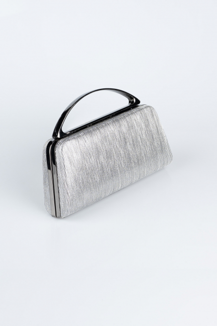 Abendtasche Laserschnitt Platin V349