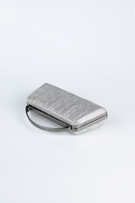 Abendtasche Laserschnitt Platin V349