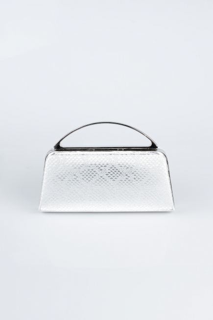 Abendtasche Gemustert Silber V349