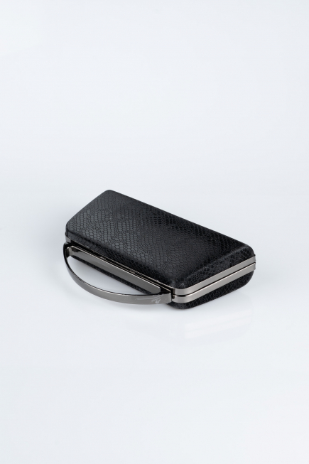Abendtasche Gemustert Schwarz V349