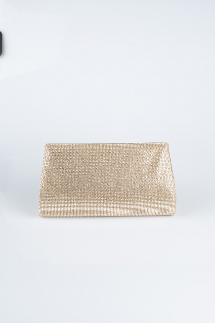 Abendtasche Verputz Gold V451