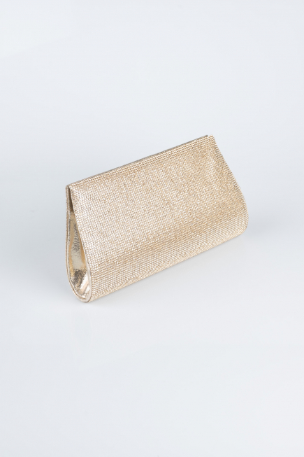 Abendtasche Verputz Gold V451