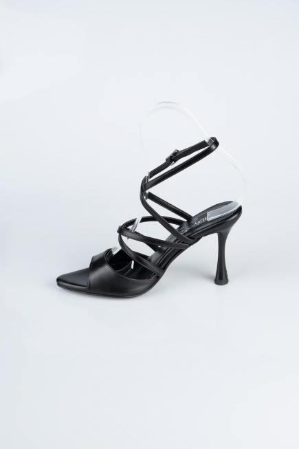 Party-Schuhe Leder Schwarz AB1136