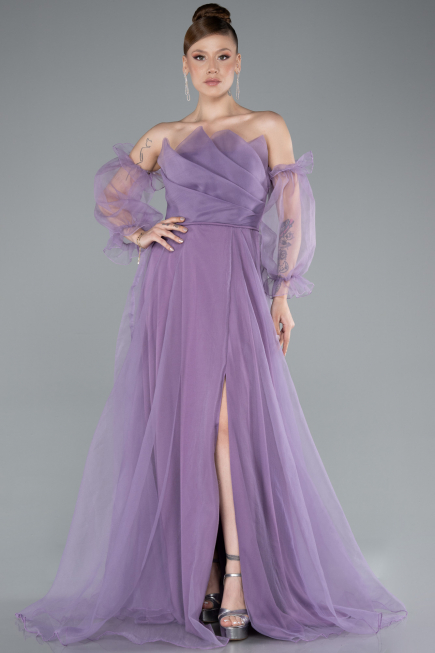 Lila Abendkleid Lang ABU2076