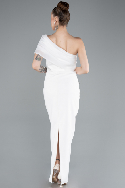 Partykleid Midi Weiß ABK2337