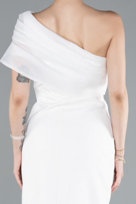 Partykleid Midi Weiß ABK2337