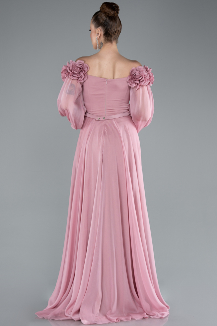 Puder Abendkleid Chiffon Lang ABU4130