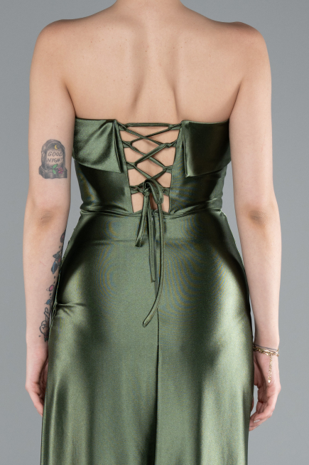 Abschlusskleid Lang Khaki ABU4944