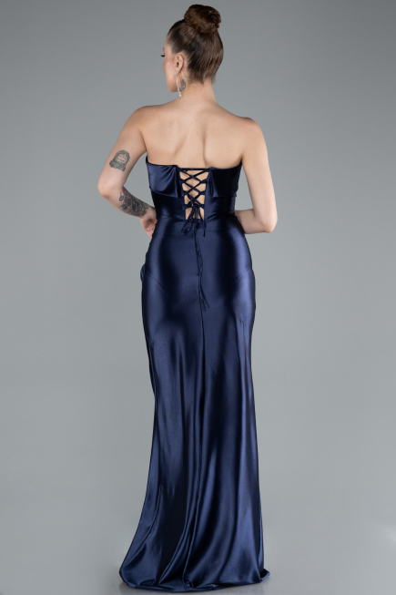 Abschlusskleid Lang Marineblau ABU4944