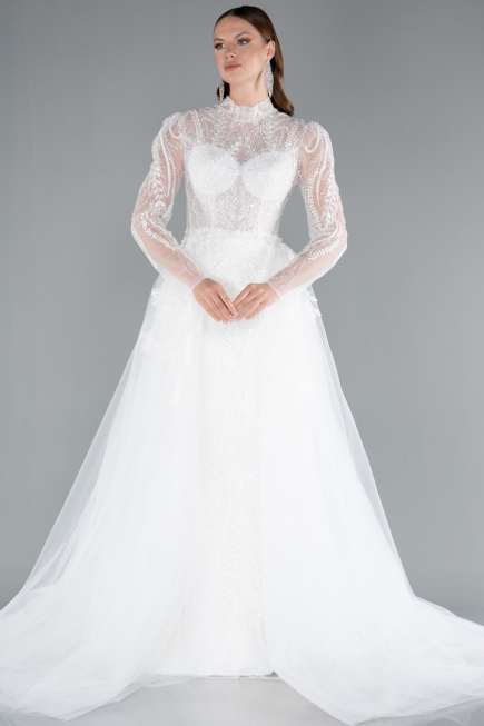 Hochzeitskleider Lang Weiß ABG131
