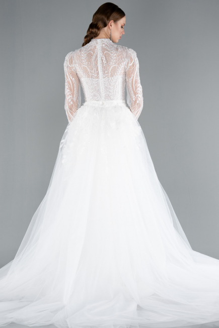 Hochzeitskleider Lang Weiß ABG131
