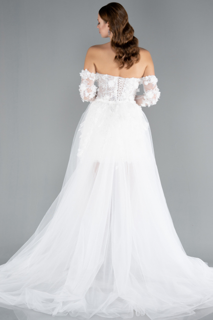 Hochzeitskleider Mini Weiß ABK2344