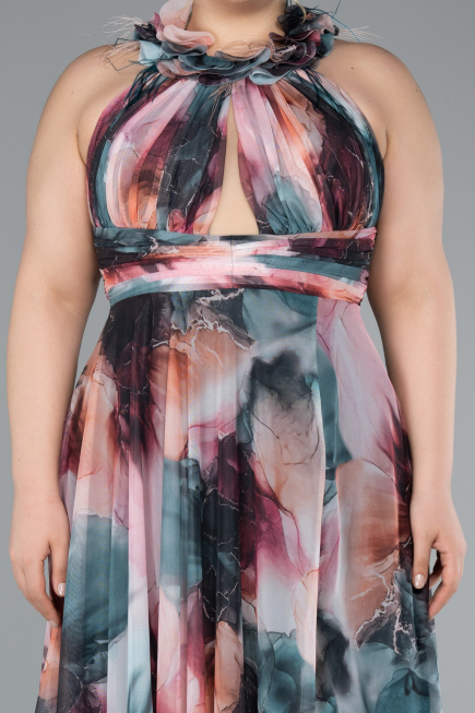 Abendkleid in Übergröße Lang Zwiebelschale ABU4902