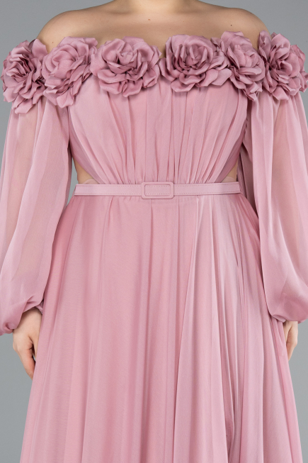 Puder Abendgarderobe İn Großen Größen Chiffon Lang ABU4131