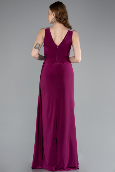 Abendkleid Lang Pflaume ABU4967