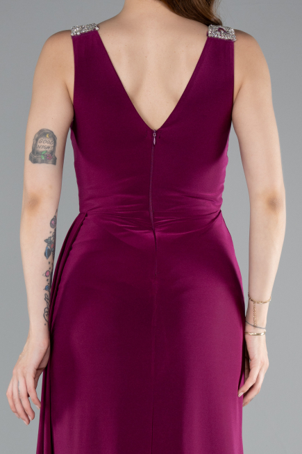 Abendkleid Lang Pflaume ABU4967