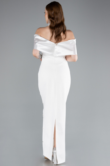 Standesamtkleid Lang Weiß ABU4973