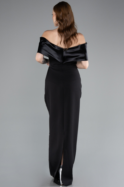 Standesamtkleid Lang Schwarz ABU4973