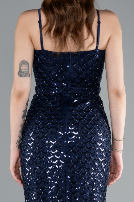 Abendkleid Lang Marineblau ABU4980