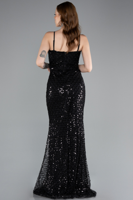 Abendkleid Lang Schwarz ABU4980